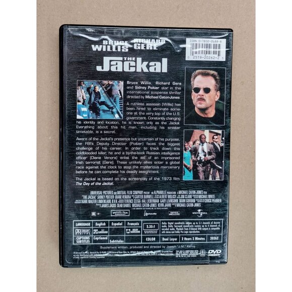 The Jackal DVD Collector Edition Widescreen Bruce Willis Richard Gere 1997 Movie - Picture 2 of 15